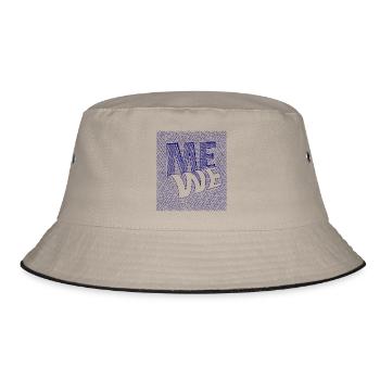 me we scribble - Bucket Hat - Khaki/Schwarz - Vorne