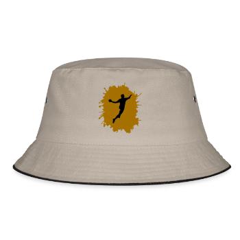 splatter handball - Bucket Hat - Khaki/Schwarz - Vorne