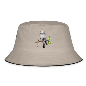 Vogel - Bucket Hat - Khaki/Schwarz - Vorne
