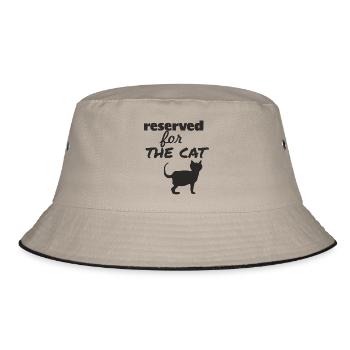 reserved for the cat - Bucket Hat - khaki/black - Front