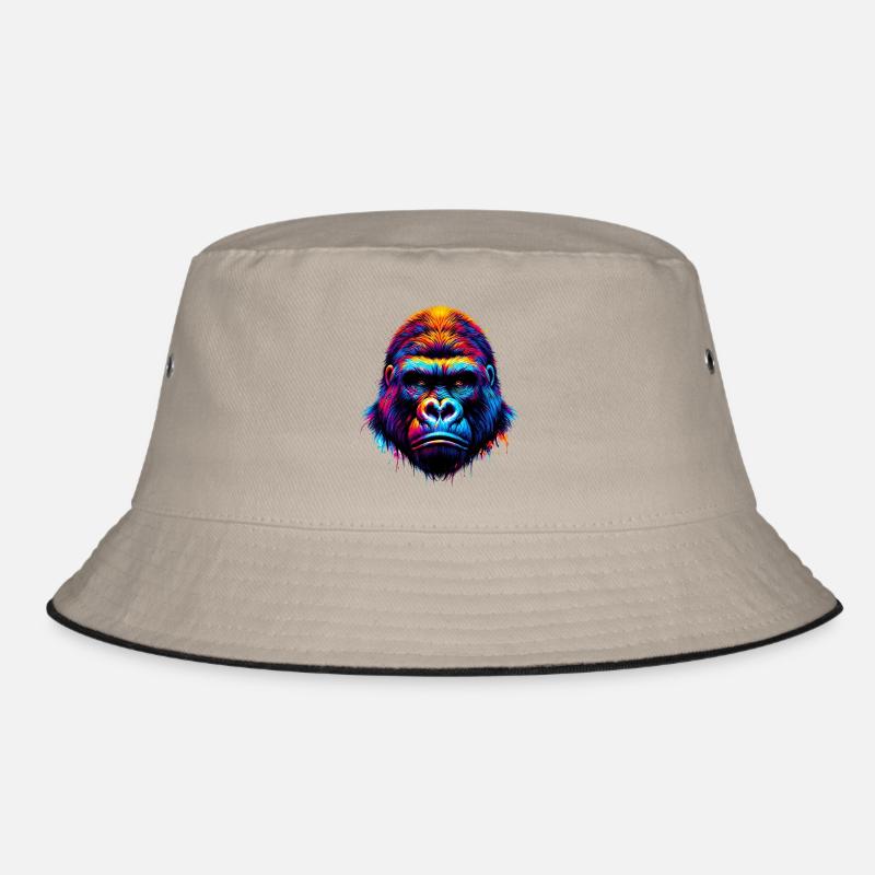 Gorilla - Bucket Hat - Khaki/Schwarz