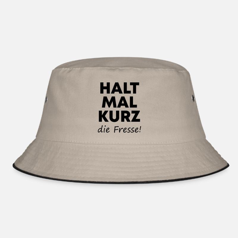 Lustiger Spruch Bild Witzig Humor Geschenkidee - Bucket Hat - Khaki/Schwarz