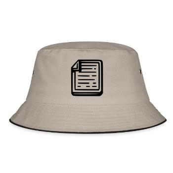 Notizen - Bucket Hat - Khaki/Schwarz - Vorne