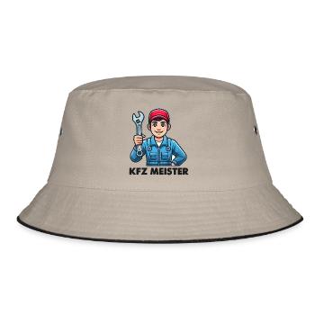 KFZ Meister - Bucket Hat - Khaki/Schwarz - Vorne