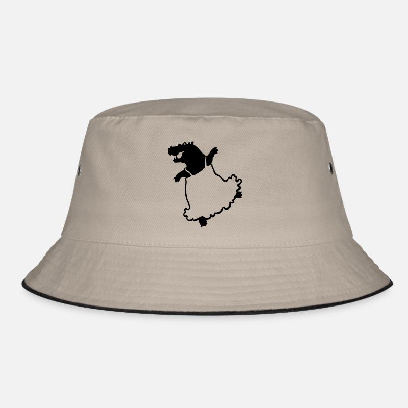 dancing hippo in dress Bucket Hat