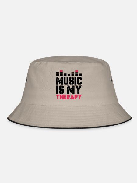 La musique est ma thérapie - Bob - kaki/noir - Devant