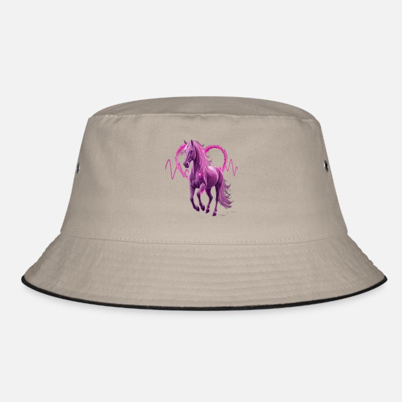 HerzschlagPferd - Bucket Hat - Khaki/Schwarz