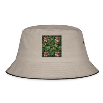 Tigers in the jungle - Bucket Hat - khaki/black - Front