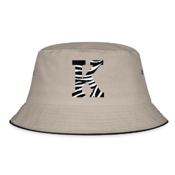 Letter k zebra - Bucket Hat - khaki/black - Front