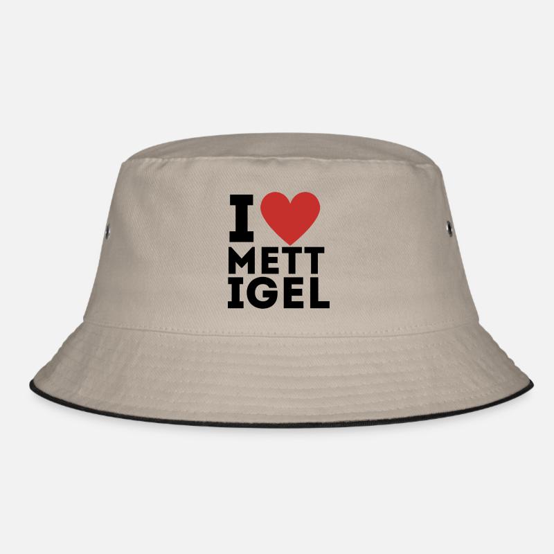 I Love Mettigel Mettbrötchen Fleisch Geschenkidee Bucket Hat