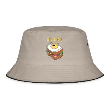 Yolk on Top - Bucket Hat - khaki/black - Front