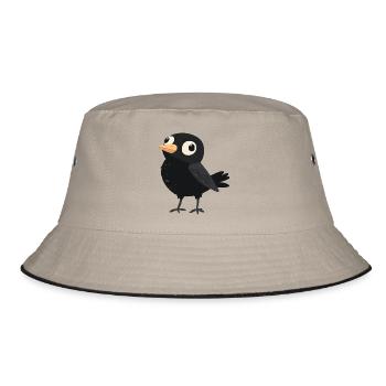 little stupid bird - Bucket Hat - khaki/black - Front