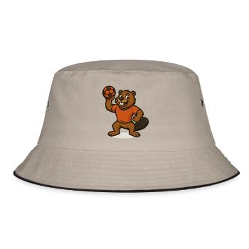 handball biber - Bucket Hat - Khaki/Schwarz - Vorne