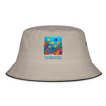 Great Barrier Reef - Bucket Hat - khaki/black - Front