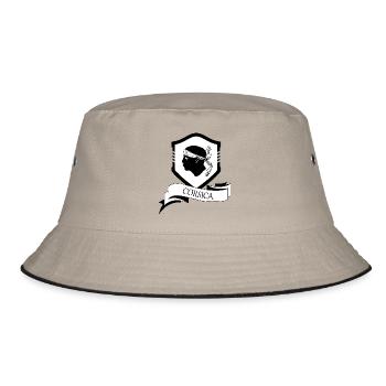 Korsika - Bucket Hat - Khaki/Schwarz - Vorne