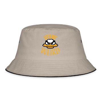Let's Get Weird Crazy Duck Evil Insane Fun - Bucket Hat - khaki/black - Front