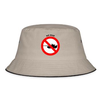Kein Krieg - Bucket Hat - Khaki/Schwarz - Vorne