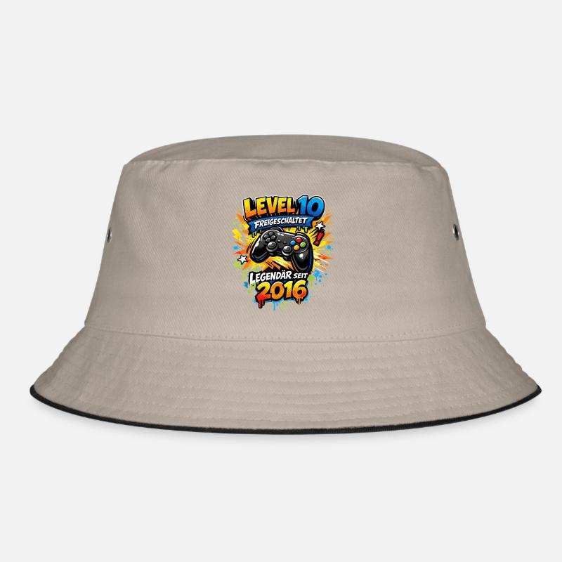 Level 10 Complete 2016 Geburtstag Junge Gamer Gesc Bucket Hat
