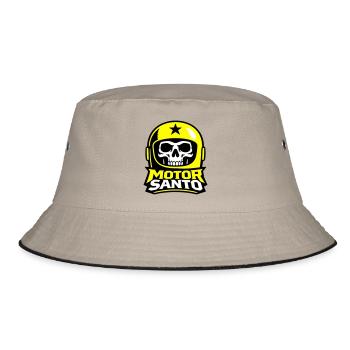 Motor Santo Skull Logo - Bucket Hat - khaki/black - Front