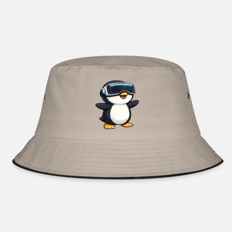 Joueur de réalité virtuelle Penguin mignon Bob