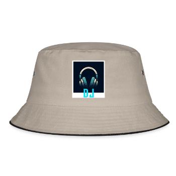 DJ - Bucket Hat - Khaki/Schwarz - Vorne