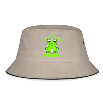 Parle-moi des grenouilles, amateur drôle de grenouilles - Bob - kaki/noir - Devant