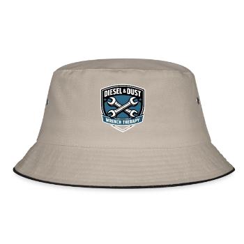 Diesel & Dust Wrench Therapy Screwdriver Motif - Bucket Hat - khaki/black - Front