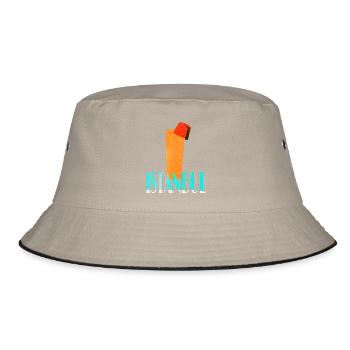 Istanbul Vintage Design - Bucket Hat - Khaki/Schwarz - Vorne