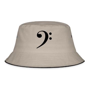 Bass Clef - Bucket Hat - khaki/black - Front