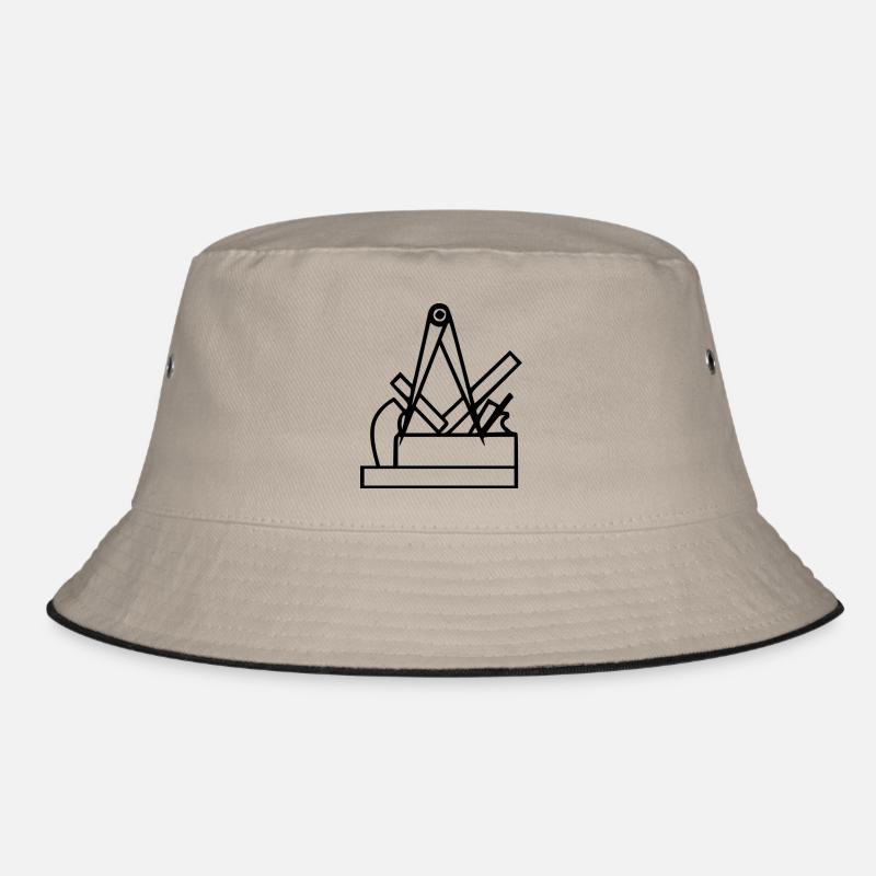 tischler logo - Bucket Hat - Khaki/Schwarz