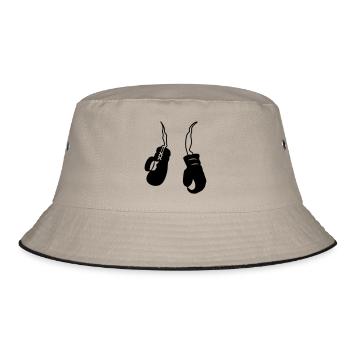 boxhandschuhe - Bucket Hat - Khaki/Schwarz - Vorne