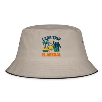 Lads Trip El Arenal Shirt - Bucket Hat - khaki/black - Front