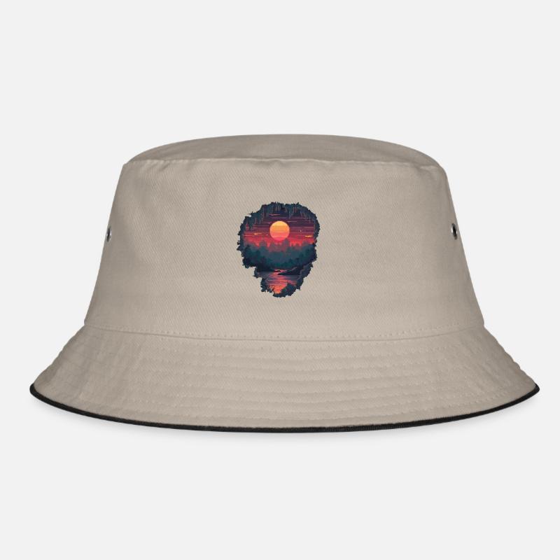 Loch in eine pixelige Welt Bucket Hat