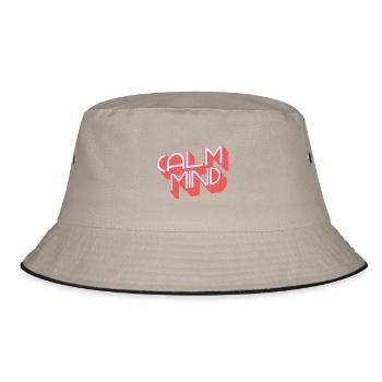 Ruhe im Geist – Finde deine innere Balance - Bucket Hat - Khaki/Schwarz - Vorne
