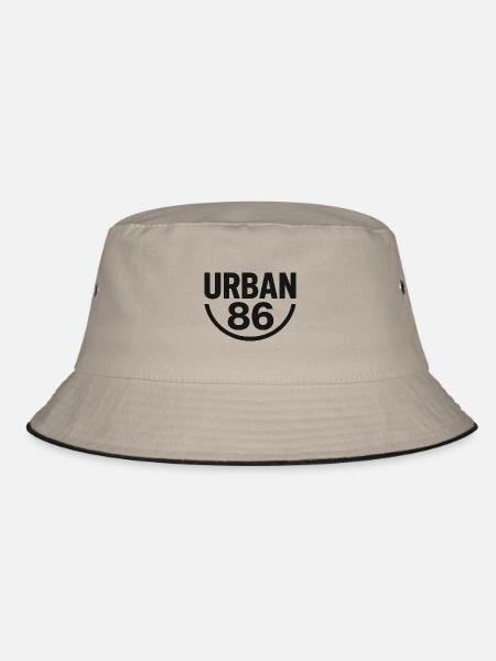 Die neue Marke Urban 86 steht für Lebensfreude. - Bucket Hat - Khaki/Schwarz - Vorne