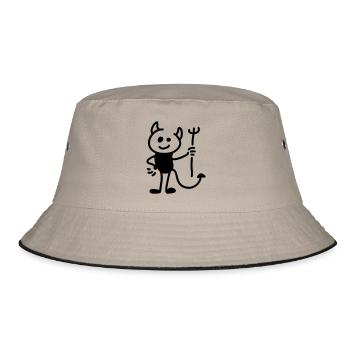 Little Devil - Line - Bucket Hat - khaki/black - Front