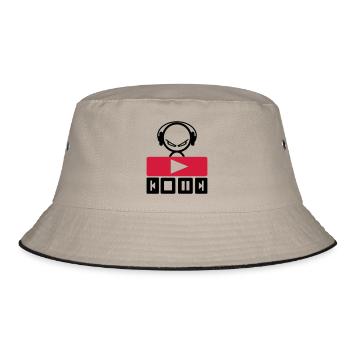 musik - Bucket Hat - Khaki/Schwarz - Vorne