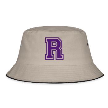 Buchstabe R - Bucket Hat - Khaki/Schwarz - Vorne