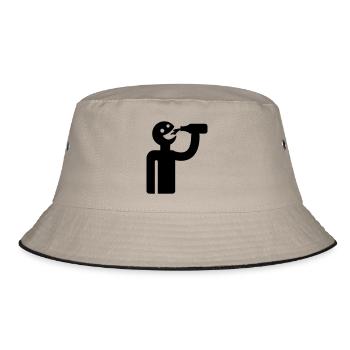 Drunkard - drinkers - Bucket Hat - khaki/black - Front