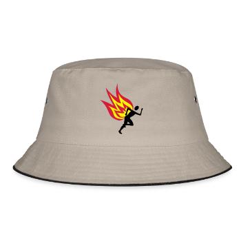 Jogger fire - Bucket Hat - khaki/black - Front