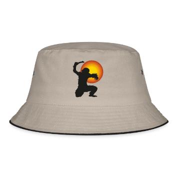 Dawn of Humanity - Bucket Hat - Khaki/Schwarz - Vorne