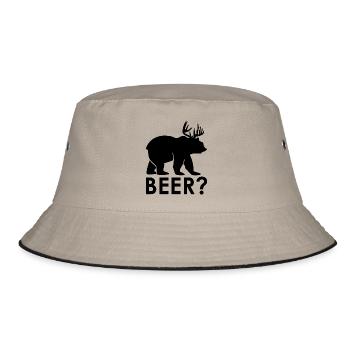 Beer - Bucket Hat - Khaki/Schwarz - Vorne