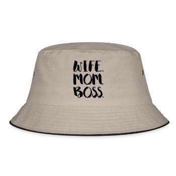 WIFE. MOM. BOSS - Bob - kaki/noir - Devant