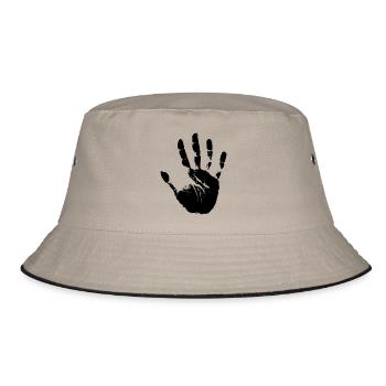 Hand print - Bucket Hat - khaki/black - Front