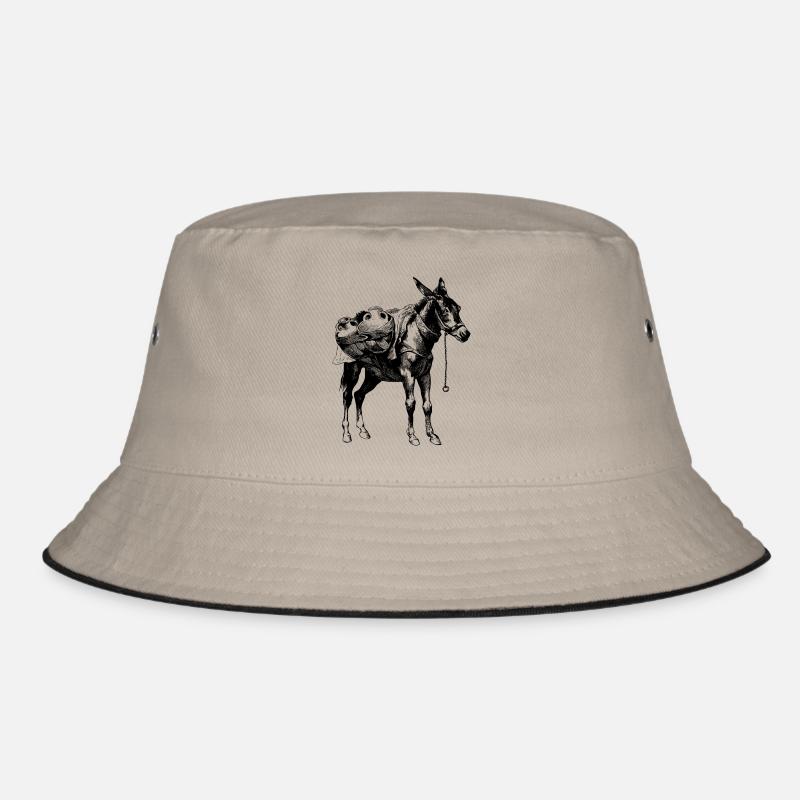 esel - Bucket Hat - Khaki/Schwarz