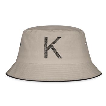 K - Bucket Hat - Khaki/Schwarz - Vorne