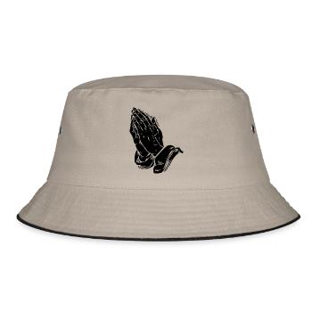 Praying hands - Bucket Hat - khaki/black - Front