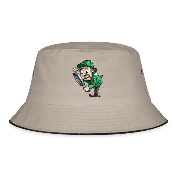 detective detektiv private eye investigator2 - Bucket Hat - Khaki/Schwarz - Vorne