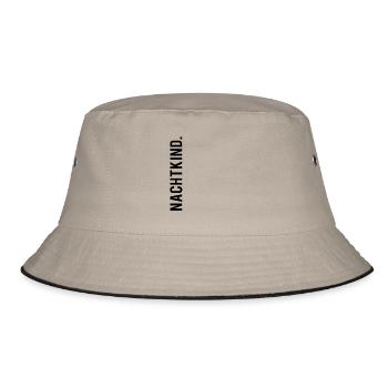 NACHTKIND Shirt - Bucket Hat - Khaki/Schwarz - Vorne