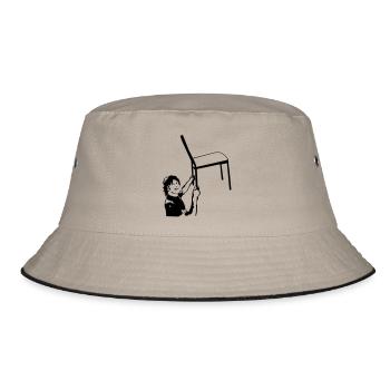 Stuhltanz - Schatzi schenk mir ein Foto - Bucket Hat - Khaki/Schwarz - Vorne